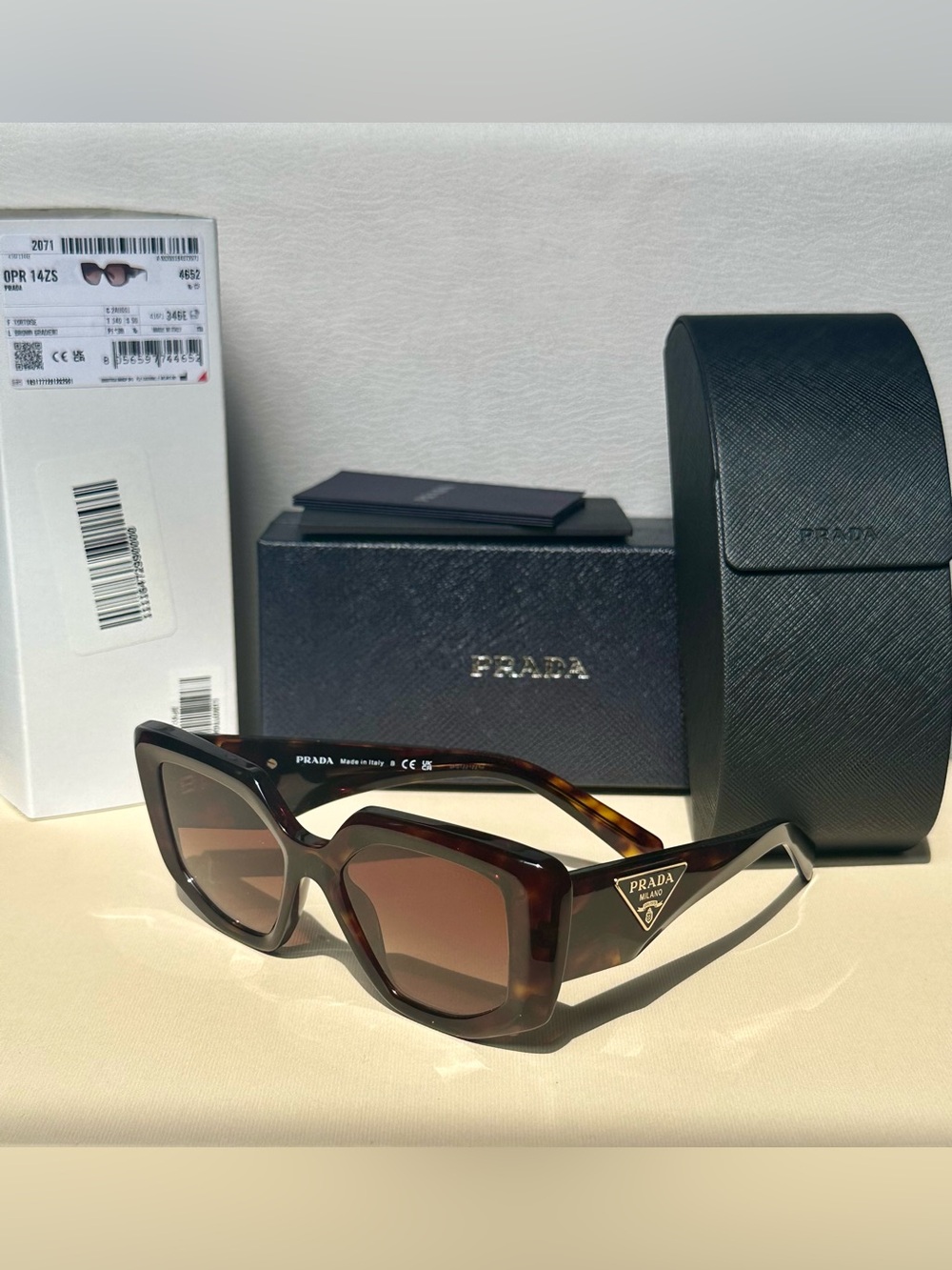 New! PRADA PR14ZS Tortoise Women's Sunglasses - 50mm - Brown